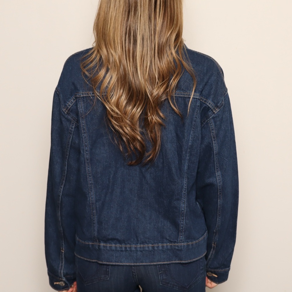 NWT! Old Navy Button Down Denim Jean Jacket Coat - Picture 4 of 5